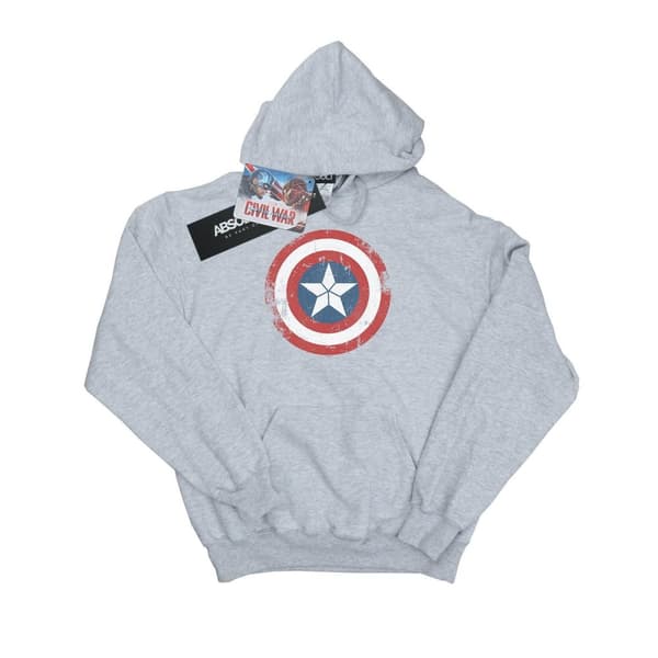 Marvel Girls Captain America Civil War Distressed Shield Hoodie