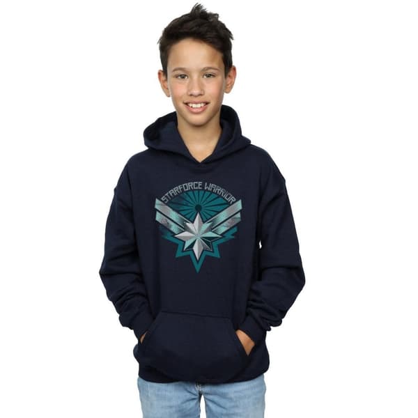 Marvel Boys Captain Marvel Starforce Warrior Hoodie