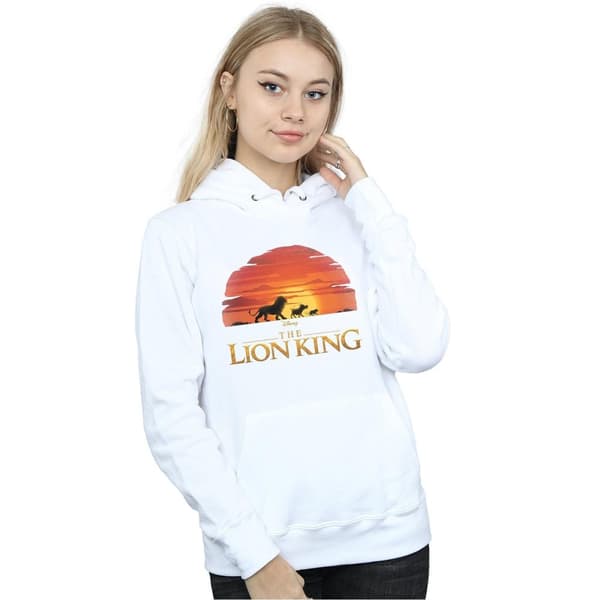 Disney Kvinnor/Ladies The Lion King Movie Sunset Logo Hoodie