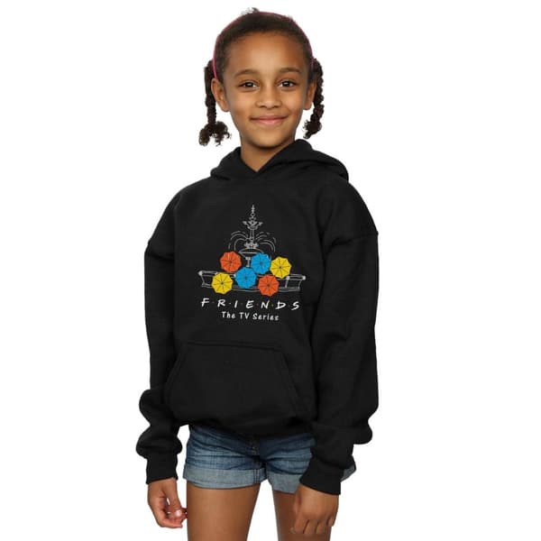Friends Girls Fountain And Umbrellas Hoodie