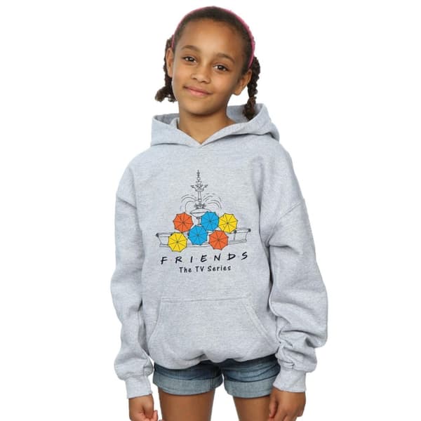 Friends Girls Fountain And Umbrellas Hoodie
