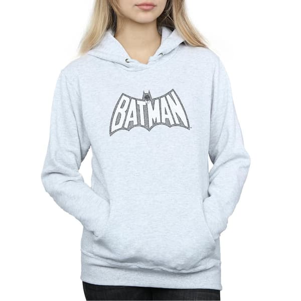 DC Comics Womens/Ladies Batman Retro Crackle Logo Hoodie