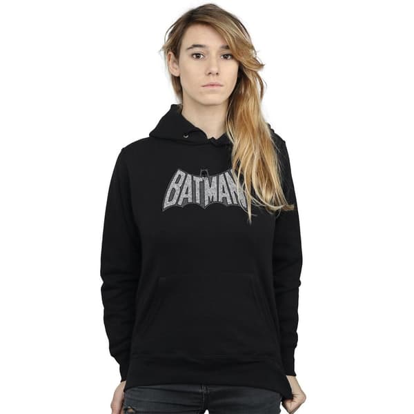 DC Comics Womens/Ladies Batman Retro Crackle Logo Hoodie