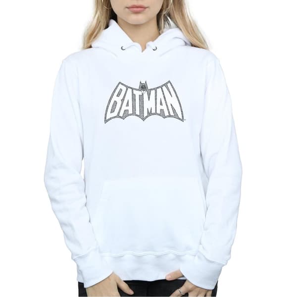 DC Comics Womens/Ladies Batman Retro Crackle Logo Hoodie