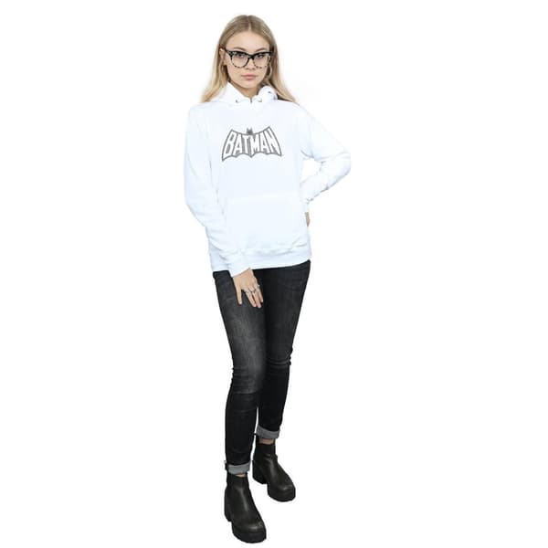 DC Comics Womens/Ladies Batman Retro Crackle Logo Hoodie