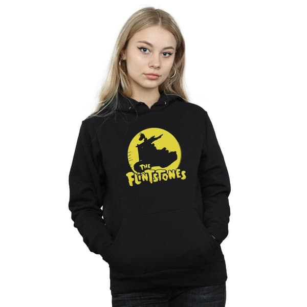 The Flintstones Womens/Ladies Car Silhouette Hoodie