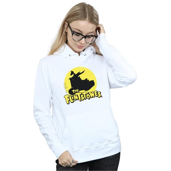 The Flintstones Womens/Ladies Car Silhouette Hoodie