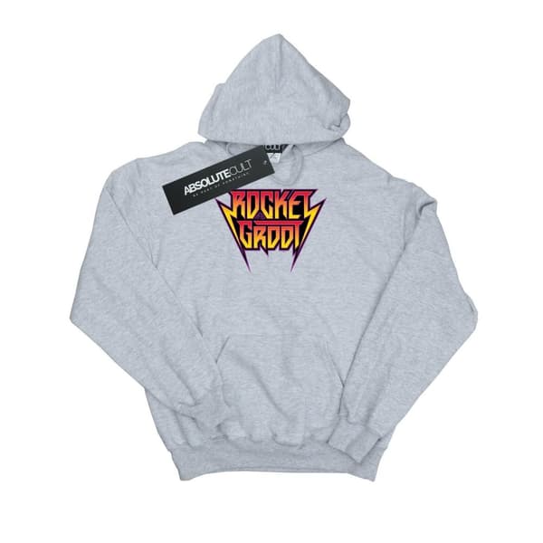 Marvel Womens/Ladies Guardians Of The Galaxy Vol. 2 Rocket And Groot Metal Logo Hoodie