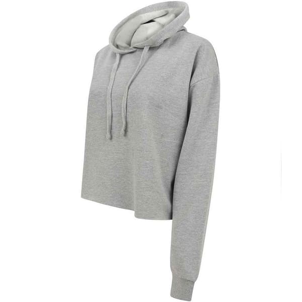 SF Kvinnor/Damer Slounge Plain Heather Crop Hoodie