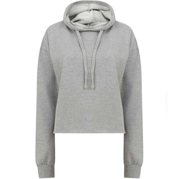 SF Kvinnor/Damer Slounge Plain Heather Crop Hoodie