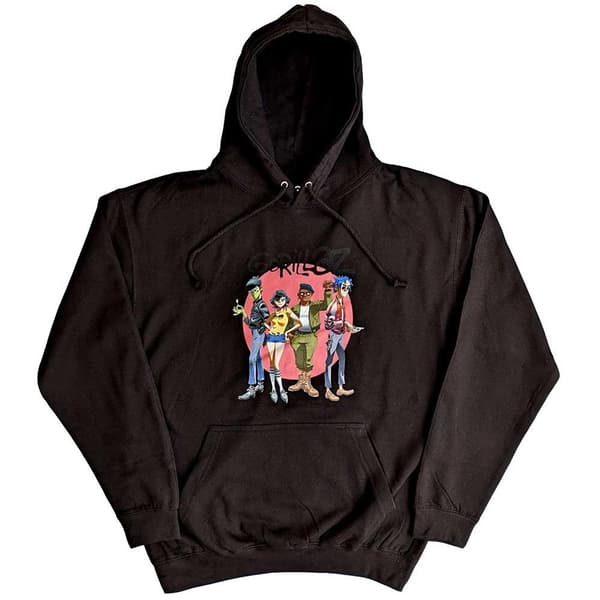 Gorillaz Unisex Adult Group Circle Rise Pullover Hoodie Black M