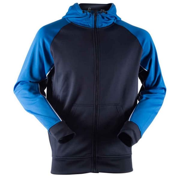 Finden & Hales Mens Panelled Sports Full Zip Hoodie