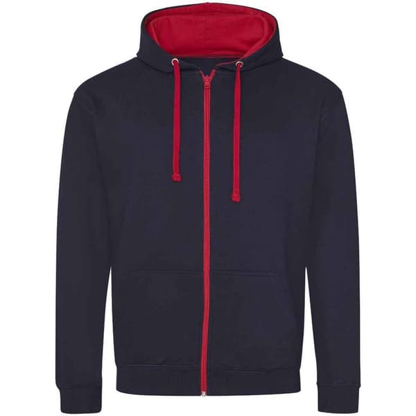 Awdis Varsity-hoodie med hel dragkedja för herrar