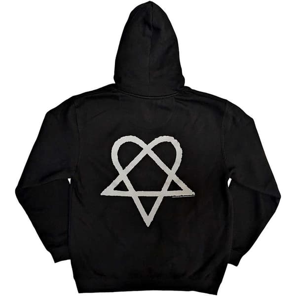 Him Unisex huvtröja med logotyp och ryggtryck för vuxna