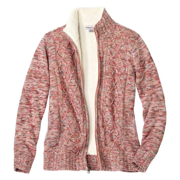 Atlas for Women Womens/Ladies Knitted Jacket Pink 20 UK - 22 UK