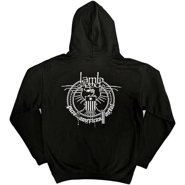Lamb Of God Unisex Adult Skeleton Eagle Back Print Hoodie
