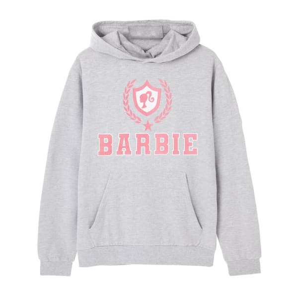 Barbie Womens/Ladies Collegiate Logo Marl Hoodie Grey M