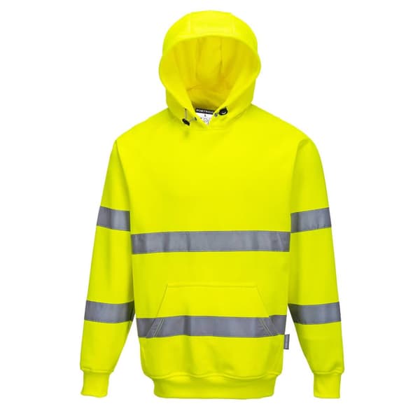 Portwest Mens B304 Hi-Vis Drawstring Hoodie