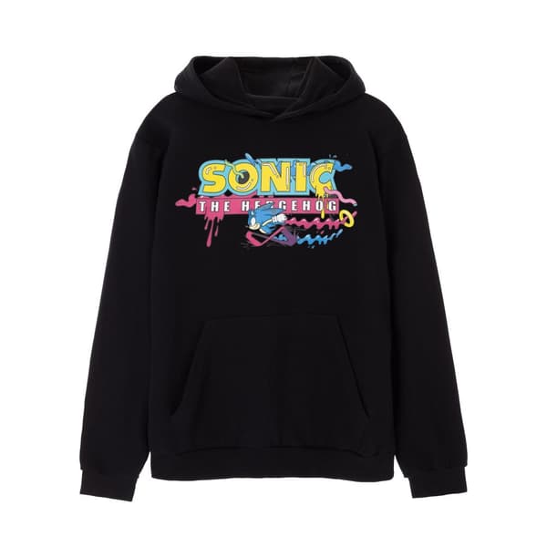 Sonic The Hedgehog Mens Psychedelic Logo Hoodie