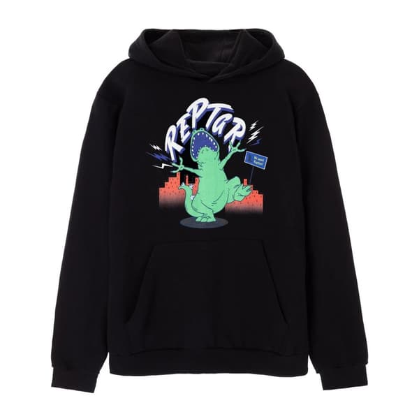 Rugrats Unisex Adult Roar Reptar Hoodie Black 3XL