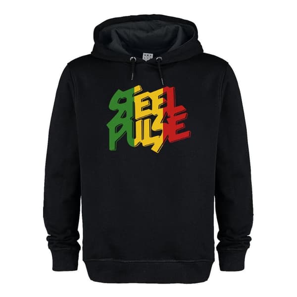 Amplified Unisex Adult Steel Pulse Logo Drawstring Hoodie Black XS