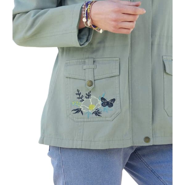 Atlas for Women Womens/Ladies Embroidered Safari Jacket