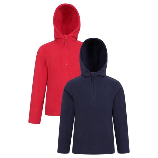 Mountain Warehouse Childrens/Kids Camber Quarter Zip Hoodie (Pack Of 2)
