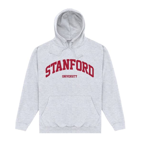 Stanford University Unisex Adult Script Hoodie Grey L