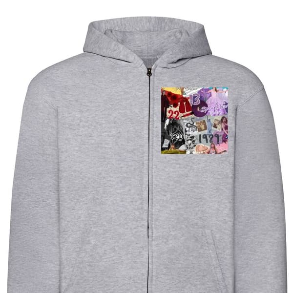 Hættetrøje med Lynlås | Zip-Hoodie til Voksen Taylor Swift Grå