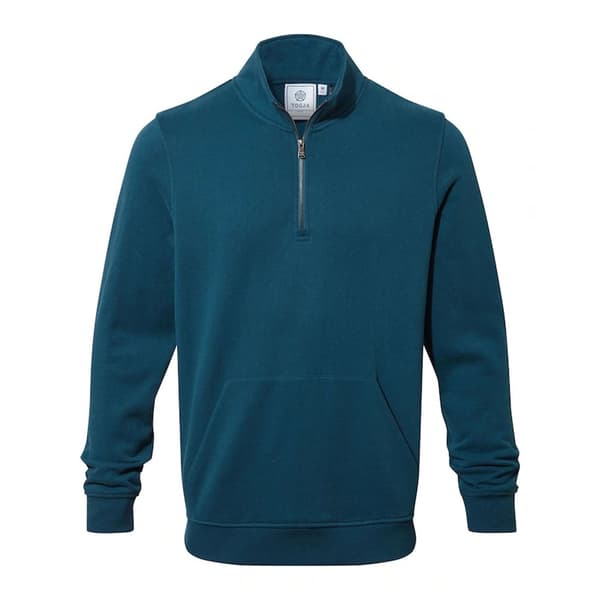 TOG24 Mens Dorian Quarter Zip Sweatshirt Marine Blue L