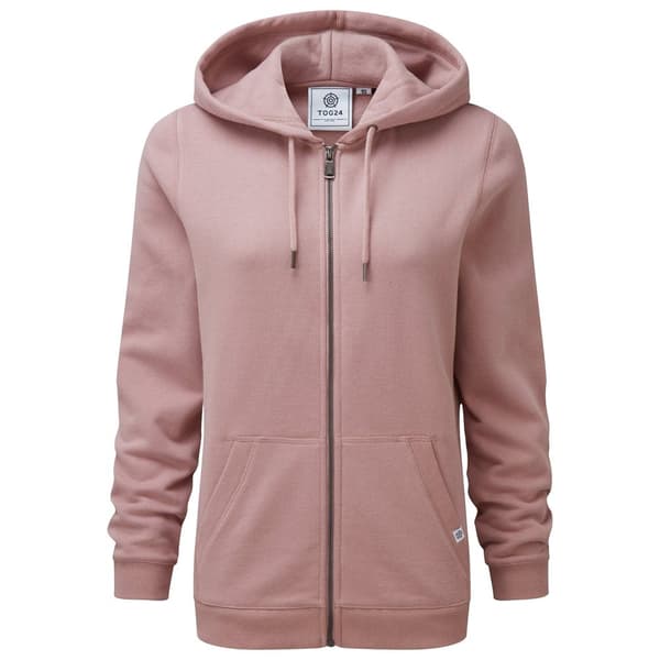 TOG24 Mia Full Zip Hoodie för damer/damer Faded Pink 20 UK