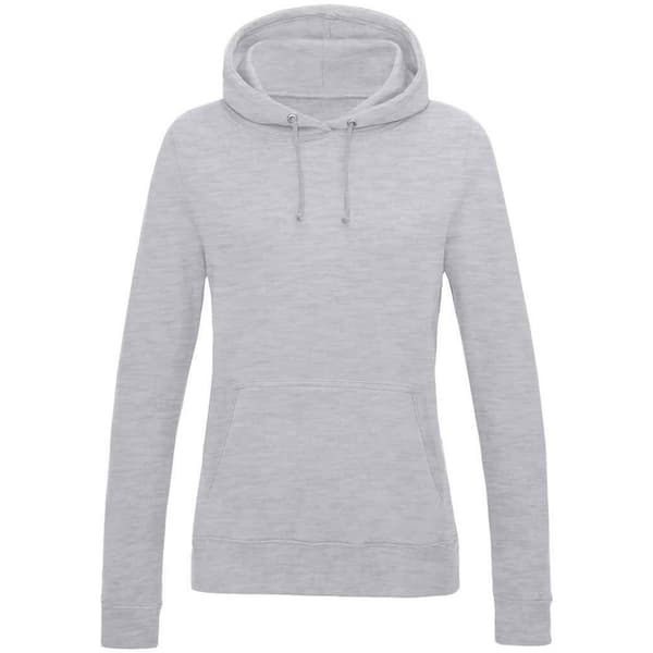 Awdis Womens/Ladies College Heather Girlie Hoodie Grey L