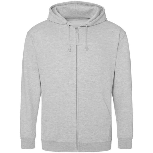Awdis Mens Plain Heather Hoodie med hel dragkedja