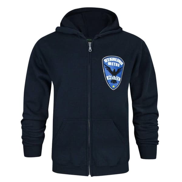 DC Comics Mens Arrow Starling City Metro Police Full Zip Hoodie