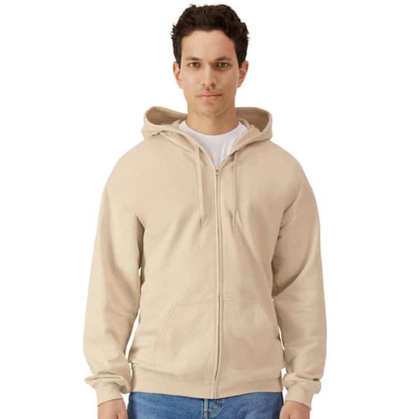 Gildan Mens Softstyle Midweight Hoodie med full dragkedja