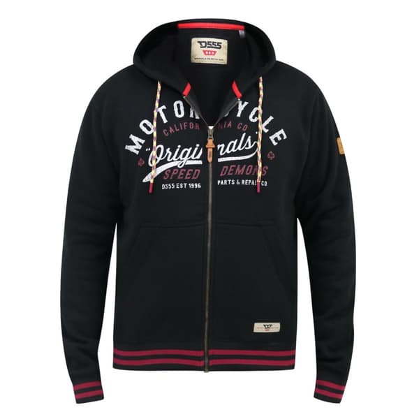Duke Mens D555 Patrick Full Zip Full Zip Hoodie Black L
