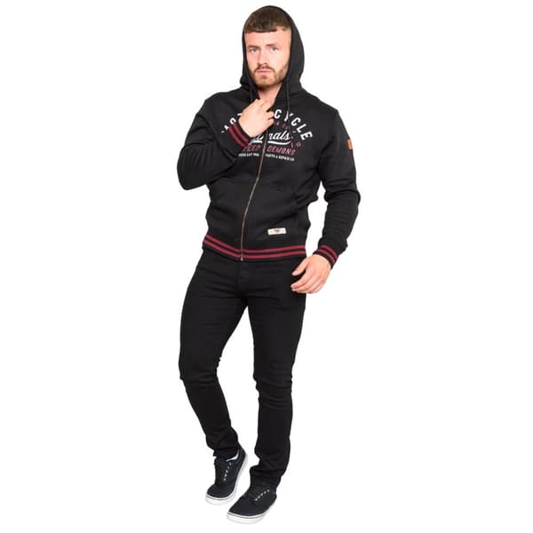 Duke Mens D555 Patrick Text Kingsize Full Zip Hoodie