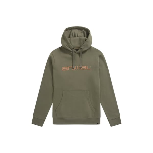 Animal Mens Driver Organic Hoodie Khaki Green S