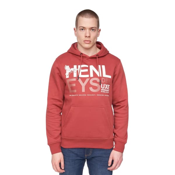 Henleys Mens Classhen Hoodie Deep Red L