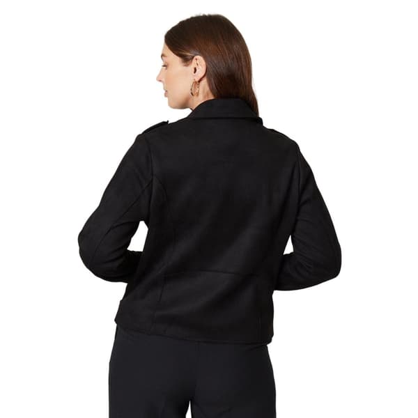 Principles Womens/Ladies Suedette Bonded Biker Jacket