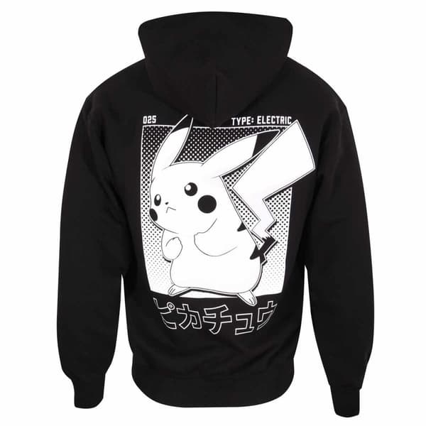 Pokemon Unisex Adult Pikachu Half Tone Hoodie