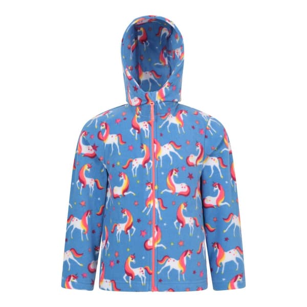 Mountain Warehouse Childrens/Kids Endeavour II Unicorn Hoodie Corn Blue 9-10 Years