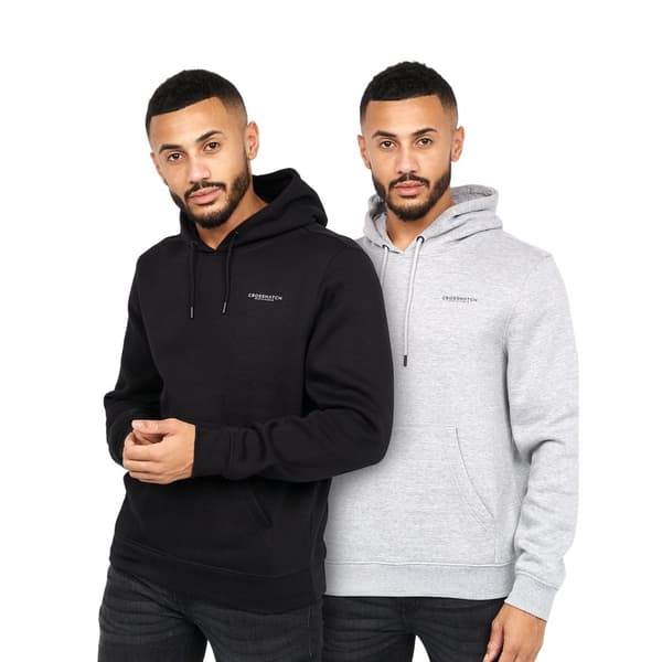 Crosshatch Traymax Hoodie för herrar (Förpackning med 2 st)