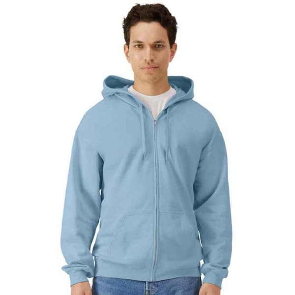 Gildan Mens Softstyle Fleece Midweight Full Zip Hoodie