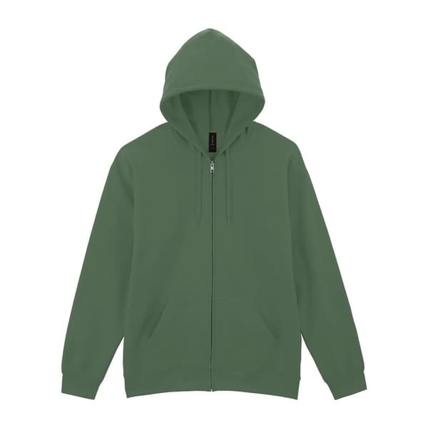 Gildan Mens Softstyle Fleece Midweight Full Zip Hoodie