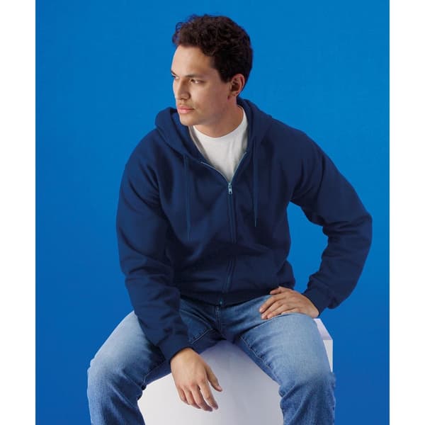 Gildan Mens Softstyle Fleece Midweight Full Zip Hoodie