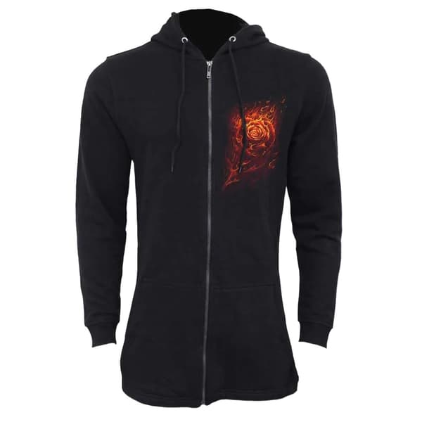 Spiral Direct Dam/Ladies Burnt Rose Hoodie med full dragkedja Black S