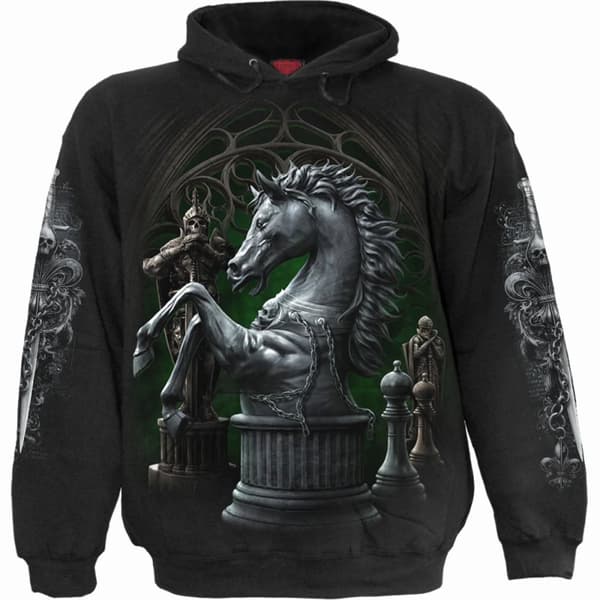 Spiral Direct Unisex Adult Checkmate Hoodie Black S