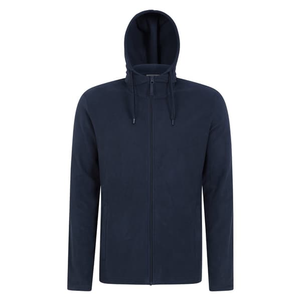 Mountain Warehouse Mens Camber Fleece Full Zip Hoodie Blue XS