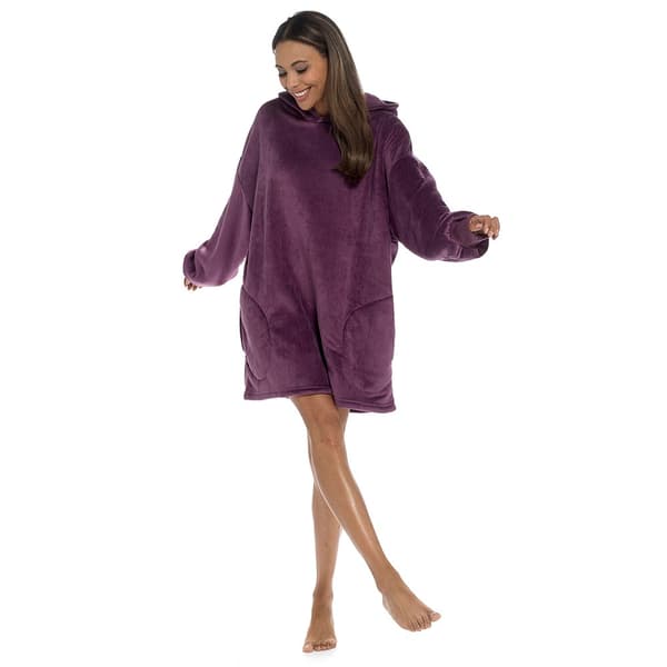 Wolf And Harte Unisex Adults Snuggle Fleece Hooded Blanket